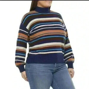 St. Johns Bay Striped  Button Up Sweater Size XSmall